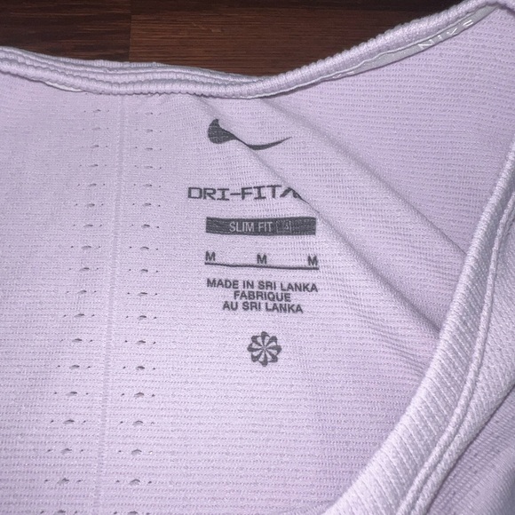 Nike Women's Light Pink Dri-FIT Tee - Picture 3 of 6